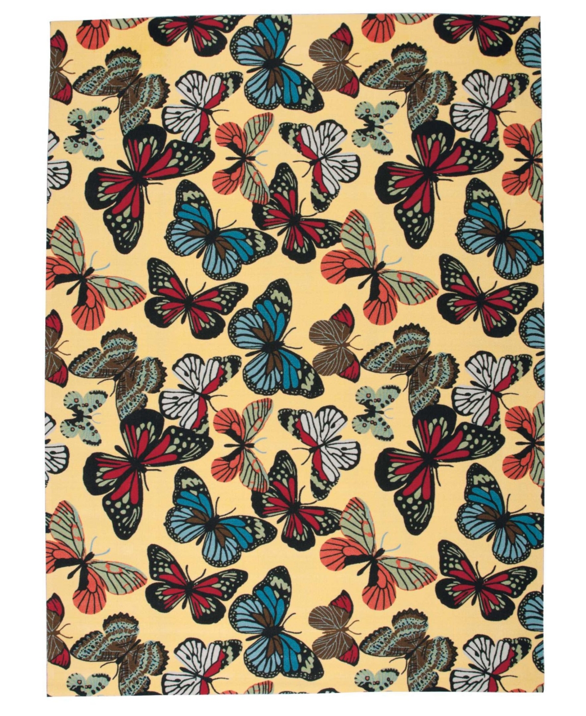 Long Street Looms Backyard BAC018 Yellow 7'9in x 10'10in Outdoor Area Rug - Yellow