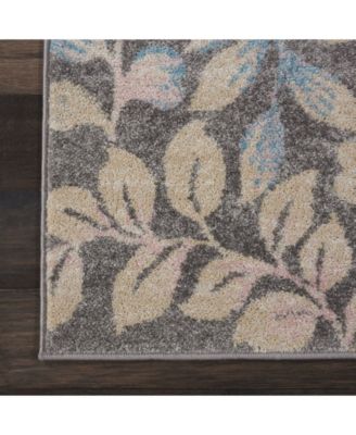 Peace PEA03 Gray 2'3" x 7'3" Runner Rug