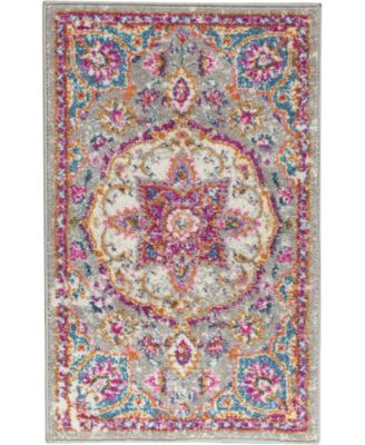 Passion PSN22 Gray 1'10" x 2'10" Area Rug
