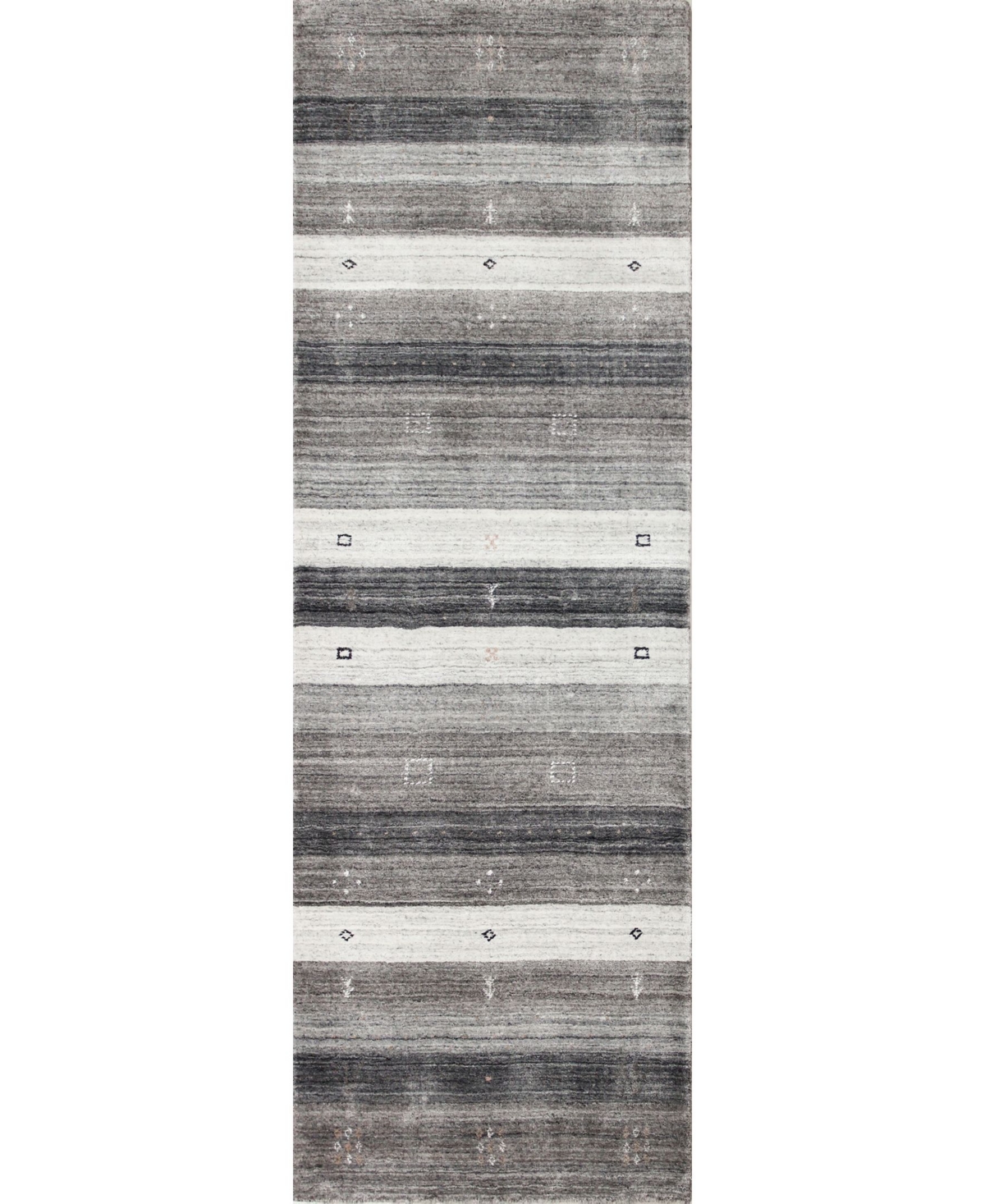 Bb Rugs Land I167 2'6in x 8' Runner Rug - Gray