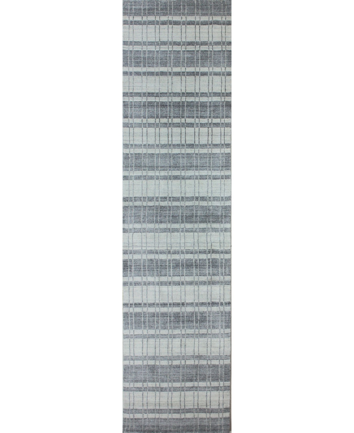 Closeout! Bb Rugs Land L123 2'6in x 8' Runner Rug - Cloud Grey