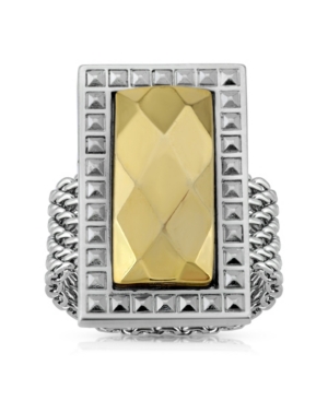 image of 2028 Silver-Tone and Gold-Tone Mesh Ring