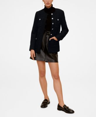 mango tweed cotton jacket