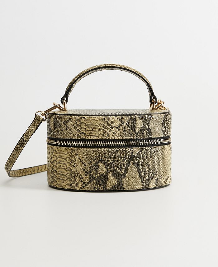 MANGO Snake Effect Box Bag Macy s