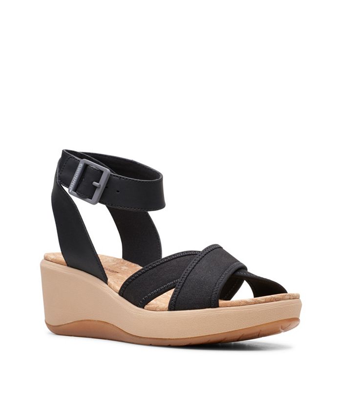 Clarks Cloudsteppers Women S Step Calicoast Wedge Sandals Reviews Sandals Shoes Macy S