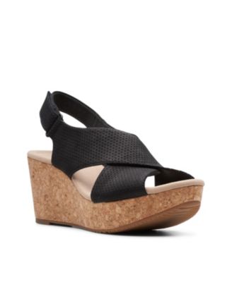 clarks annadel ivory women's platform wedge sandals