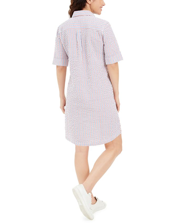 Karen Scott Plus Size Striped Seersucker Dress, Created for Macy's ...