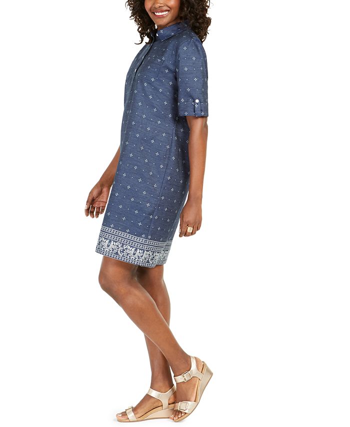 Karen Scott  Petite Chambray Shirtdress PL main image 1