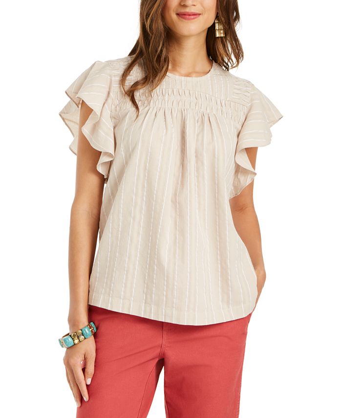 Style u0026 Co Petite Flutter-Sleeve Top, Created for Macy's - Macy's
