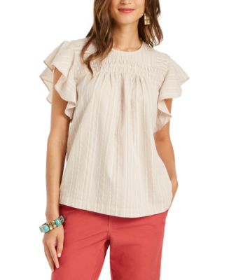 Style & Co Petite Flutter-Sleeve Top, Created for Macy's & Reviews ...