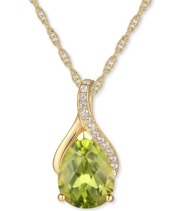 Macys discount peridot necklace
