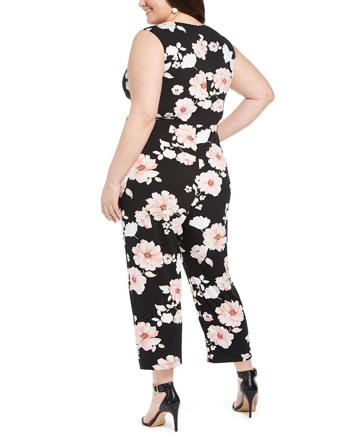 Jessica Howard Plus Size Floral Jersey Jumpsuit & Reviews - Dresses ...