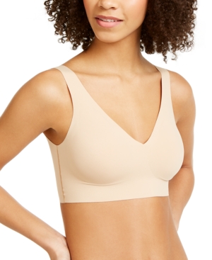 Calvin Klein Women's Invisibles Comfort Plunge Push-up Bralette Qf5785 In Bare (nude 5)