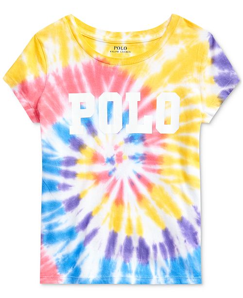 Polo Ralph Lauren Big Girls Tie Dye Cotton Jersey T Shirt