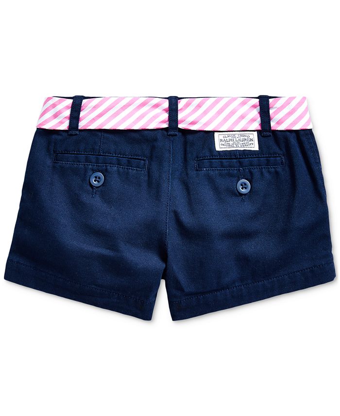 Polo Ralph Lauren Toddler Girls Belted Cotton Chino Shorts Macy's