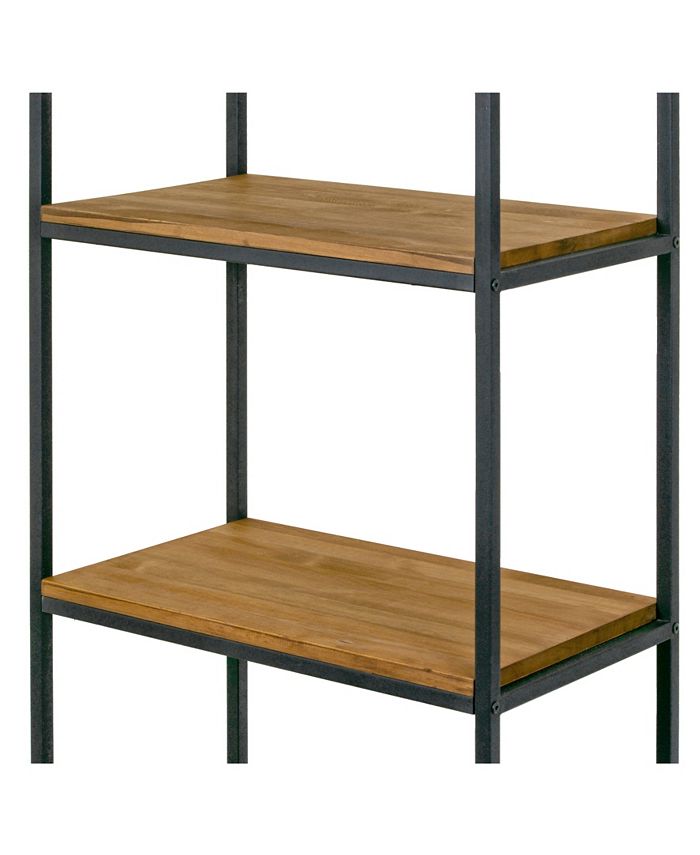 Glamour Home Ailis 75" Pine Wood Shelf Etagere Bookcase Media Center