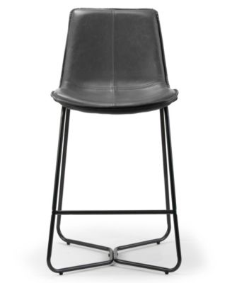 Set of 2 Amery Iron Frame Vintage-like Counter Stool