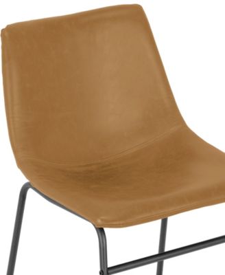 Set of 2 Adan Iron Frame Vintage-like Counter Stool