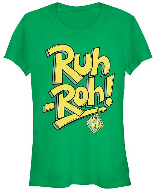 Fifth Sun Scooby Doo Ruh Roh Collar Text Women S Short Sleeve T Shirt Reviews Tops Women Macy S