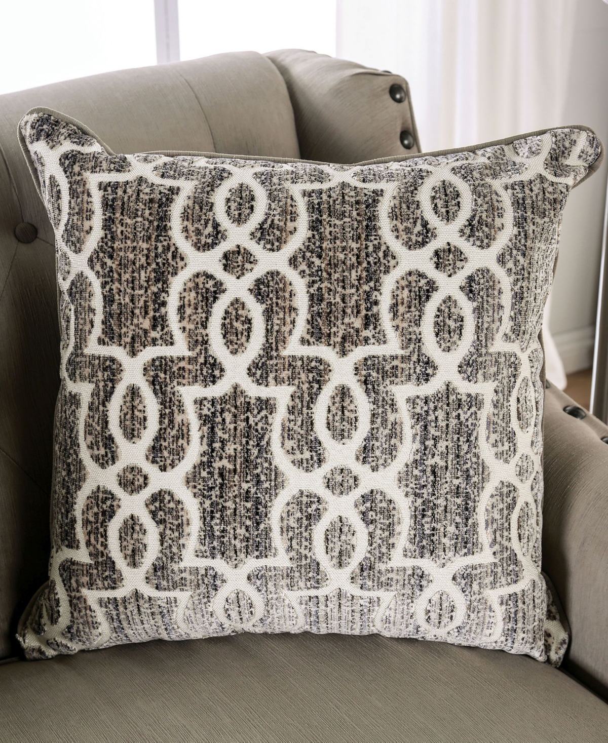 Furniture of America Port Smith Upholstered Sofa