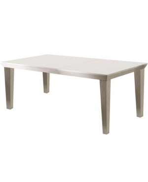 Furniture Of America Elvana Solid Wood Dining Table In White