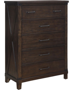 Furniture Of America Trinna 5-drawer Chest In Brown