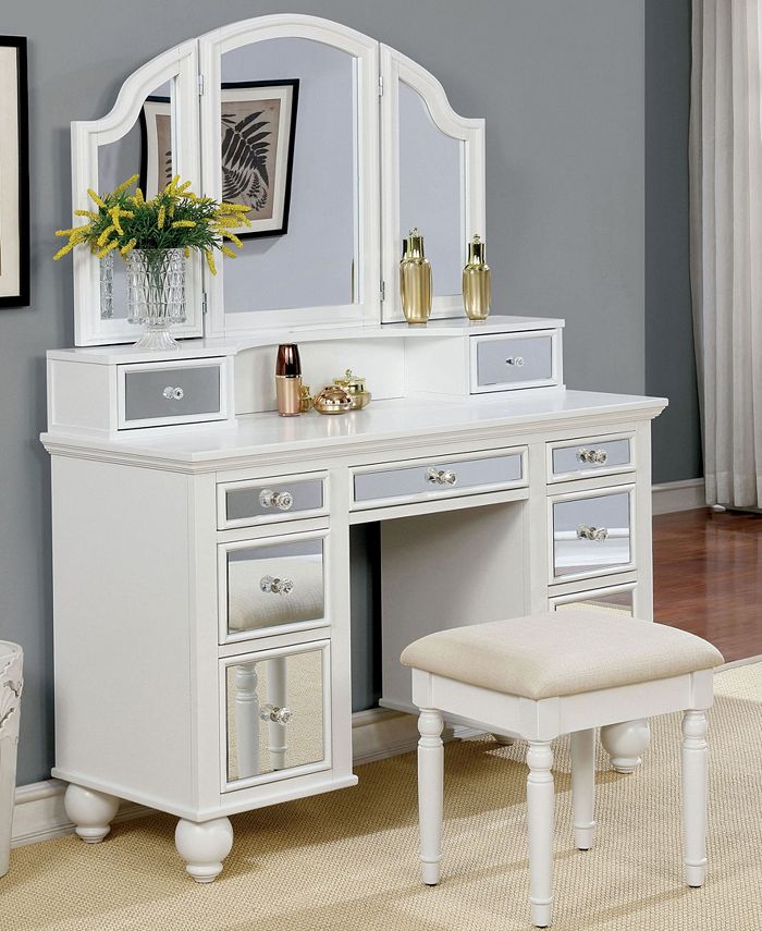 Furniture of America Falden Multi-Drawer Vanity Set - Macy's