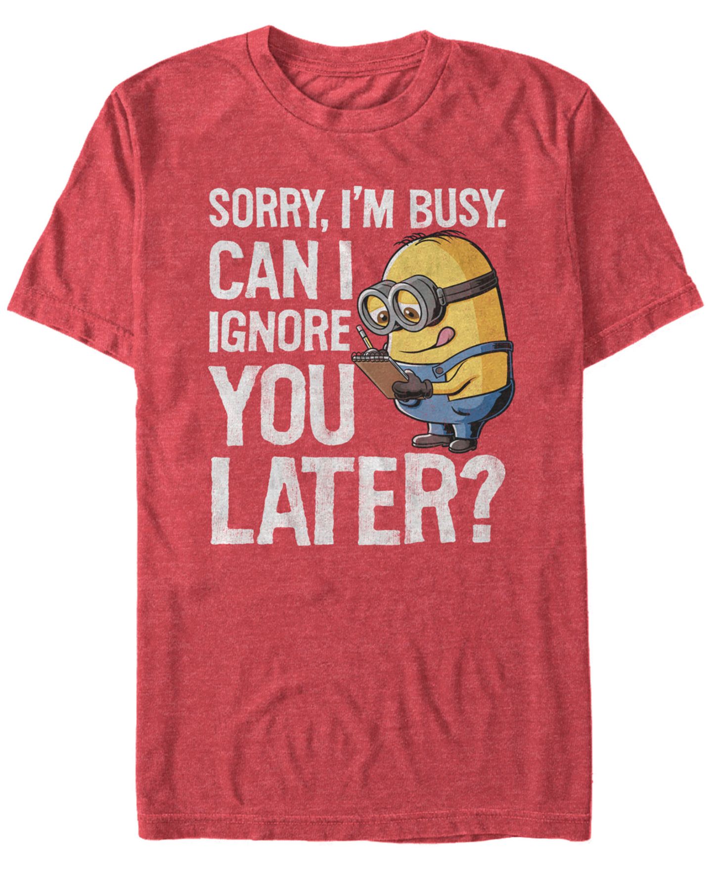 Мужская футболка Fifth Sun Minions Can I Ignore You Later Short Sleeve, цвет: Красный — фото 1