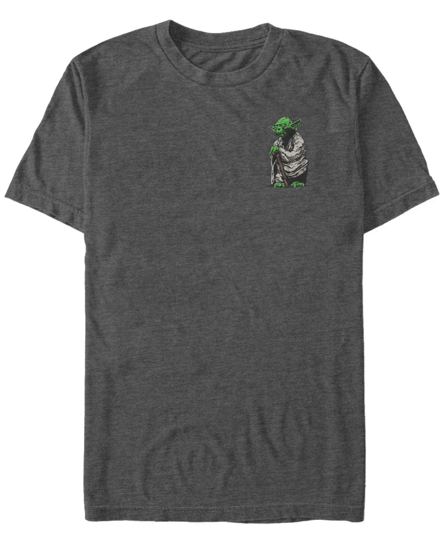 Мужская футболка Fifth Sun Star Wars Yoda Staff Left Chest Short Sleeve, цвет: Угольный — фото 1