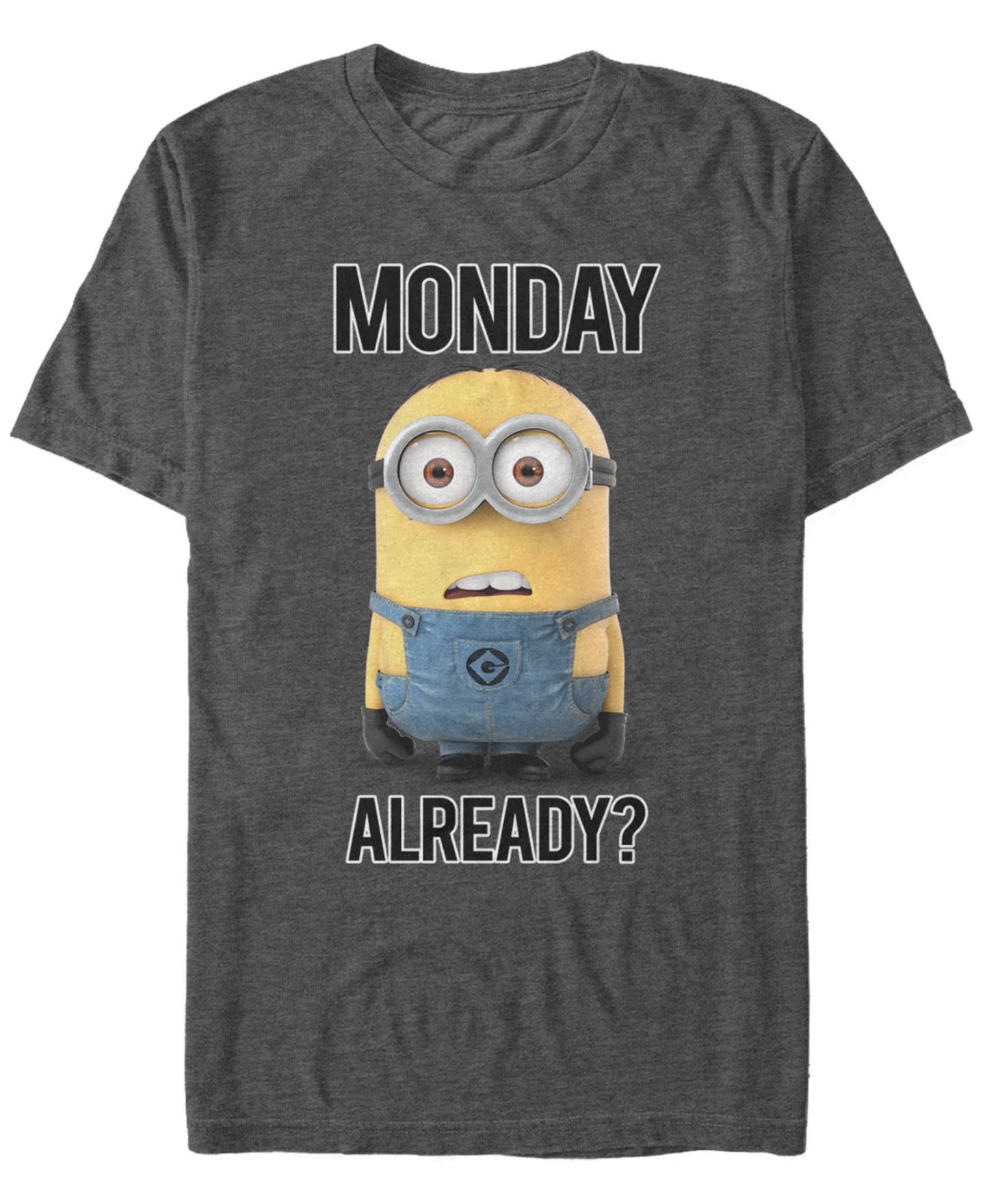 Мужская футболка Fifth Sun Minions Bob Monday Already Short Sleeve, цвет: Угольный — фото 1