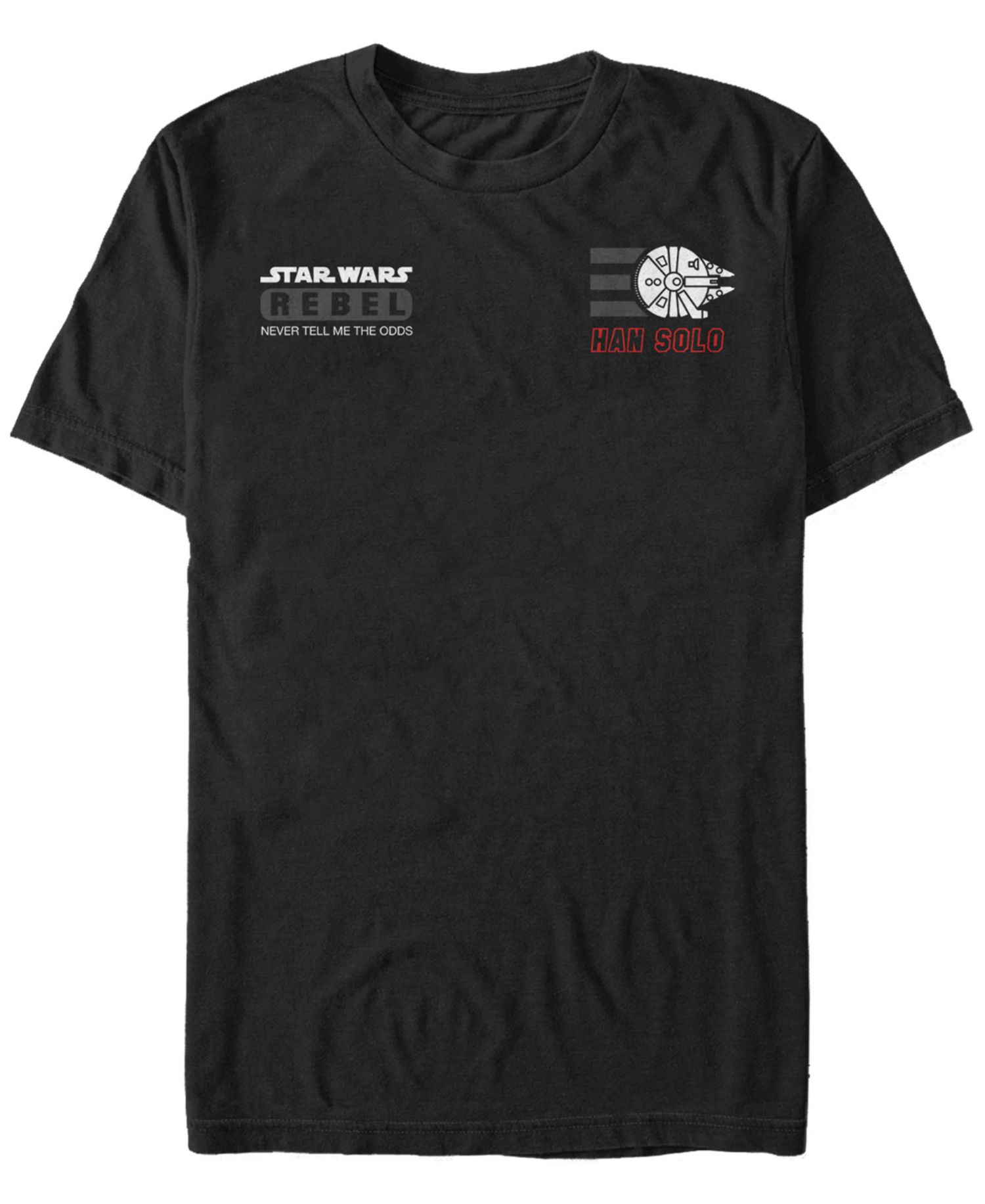 Star Wars Men's Han Solo Rebel Pocket Logos Short Sleeve T-Shirt