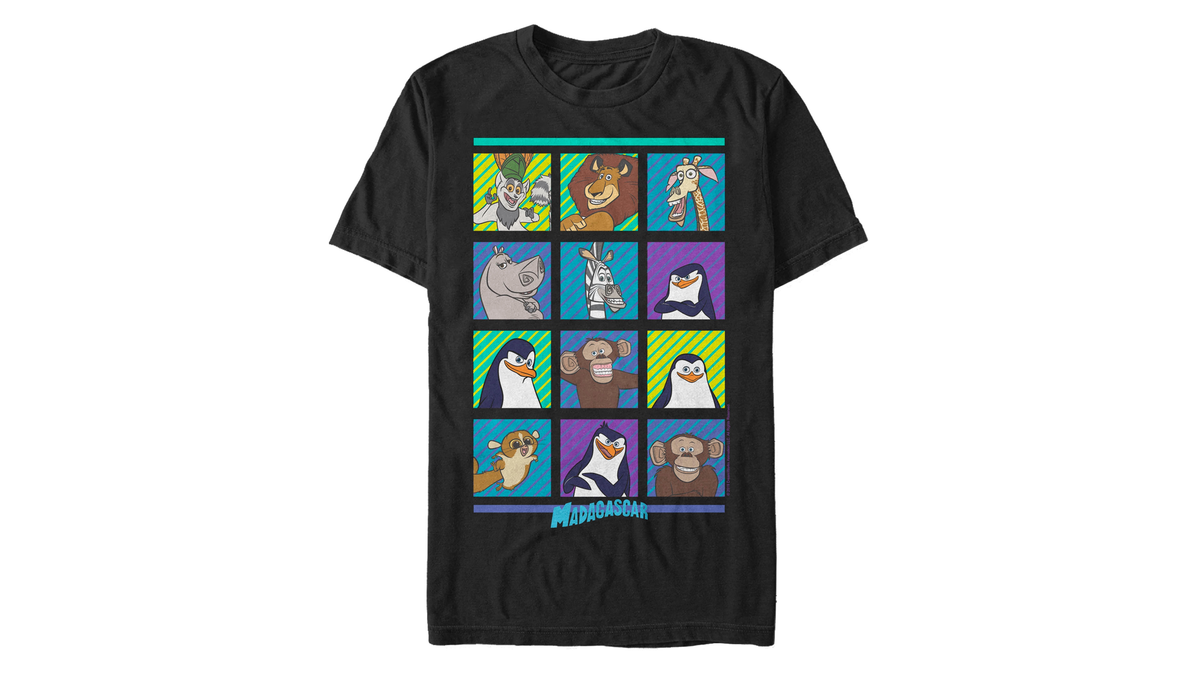 Fifth Sun Madagascar Men's Character Box Up Short Sleeve T-Shirt