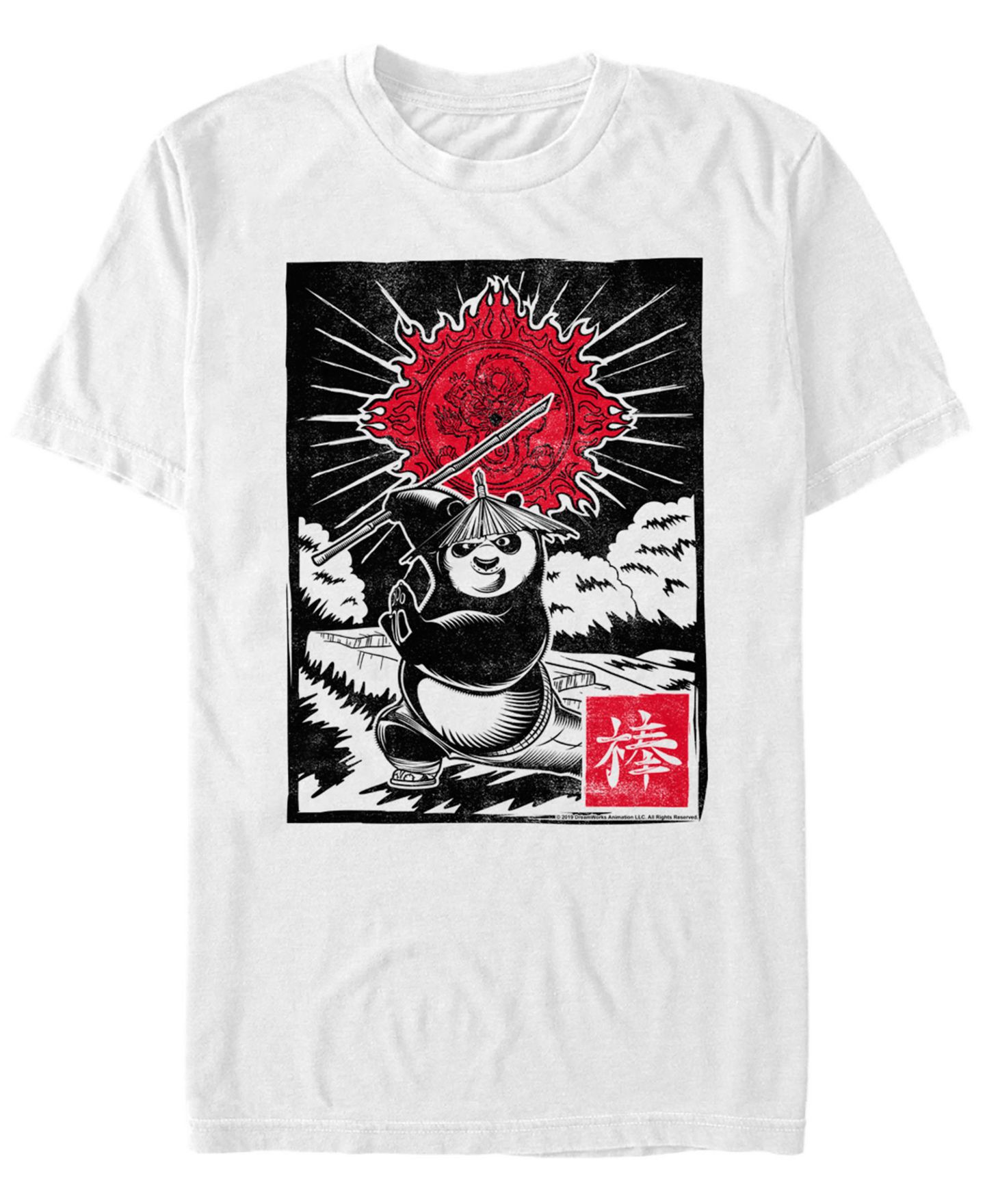 Мужская футболка Fifth Sun Kung Fu Panda Po Warrior Poster Short Sleeve, цвет: Белый — фото 1