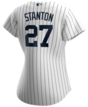 Majestic CoolBase New York Yankees Giancarlo Stanton Alternate Replica Player Jersey 2x Black/White/Multi