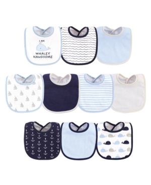 Hudson Baby Baby Girls and Boys Im Whaley Handsome Bibs Pack of 10