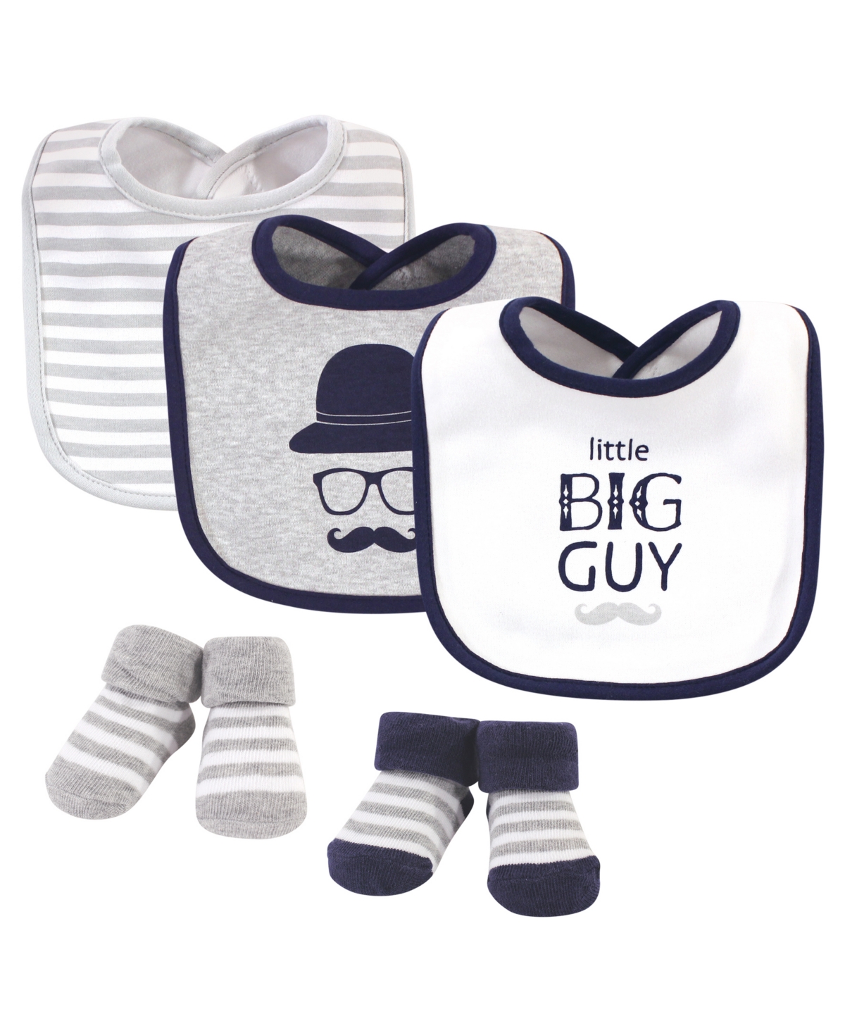 Hudson Baby Boys Essential 5-Piece Bib & Sock Collection