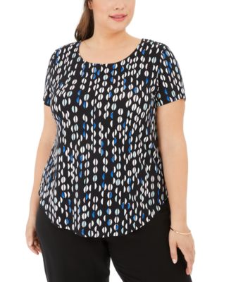 macy's alfani plus size tops