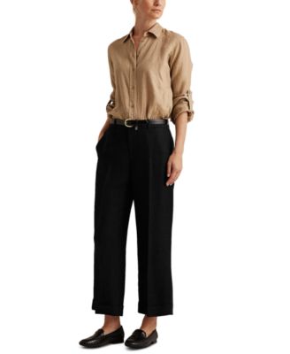 Lauren Ralph Lauren Wide-Leg Linen Pants 