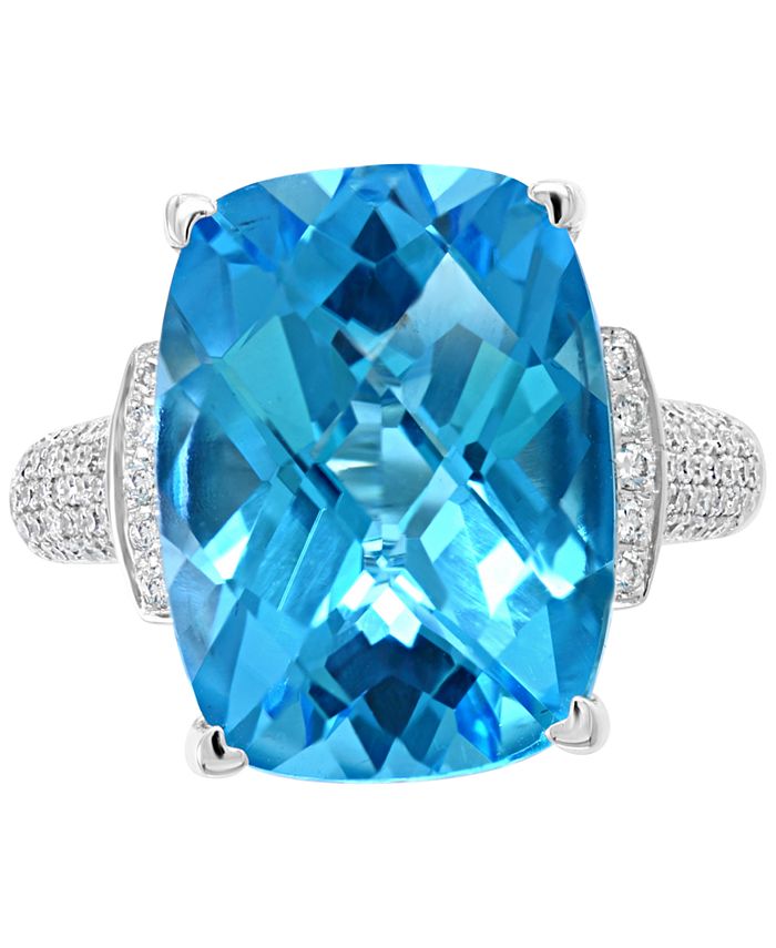 EFFY Collection EFFY® Blue Topaz (11-7/8 ct. t.w.) & Diamond (1/4 ct. t ...