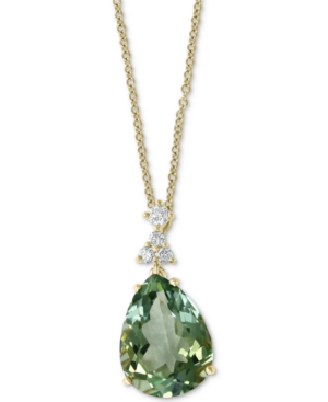 image of Effy Green Quartz (9-5/8 ct. t.w.) & Diamond (1/5 ct. t.w.) 18