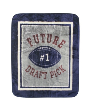 image of Hudson Baby Baby Boys Football High Pile Plush Blanket