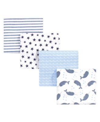 Boys Cotton Flannel Receiving Blanket Wraps