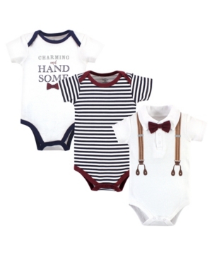Little Treasure Baby Boys Charming Handsome Bodysuits Pack of 3