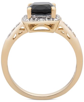 Macy's - 3-Pc. Set Onyx & Diamond Accent Pendant Necklace, Ring and Stud Earrings in 14k Gold-Plated Sterling Silver or Sterling Silver
