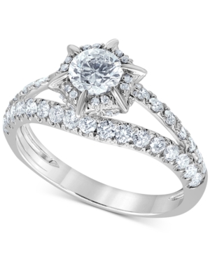 image of Diamond Starburst Halo Engagement Ring (1-1/4 ct. t.w.) in 14k White Gold