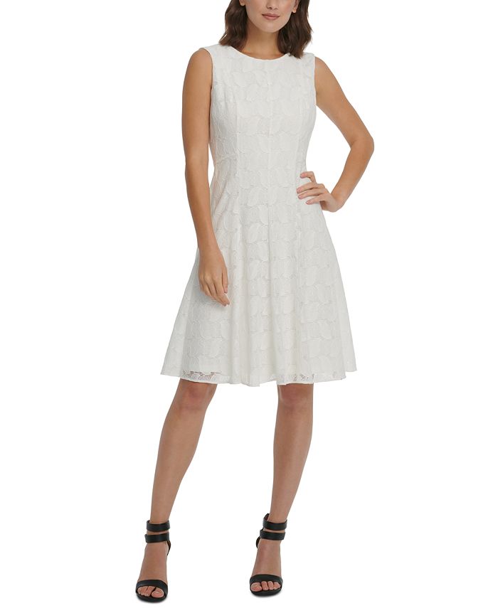 Dkny white 2025 lace dress