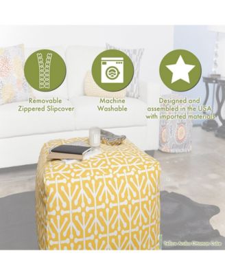 Ellie Ottoman Pouf Cube 17" x 17"