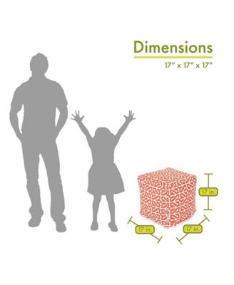 Aruba Ottoman Pouf Cube 17" x 17"