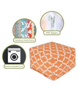 Trellis Ottoman Square Pouf 27" x 17"