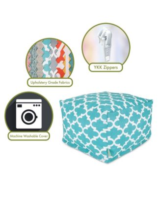 Trellis Ottoman Square Pouf 27" x 17"